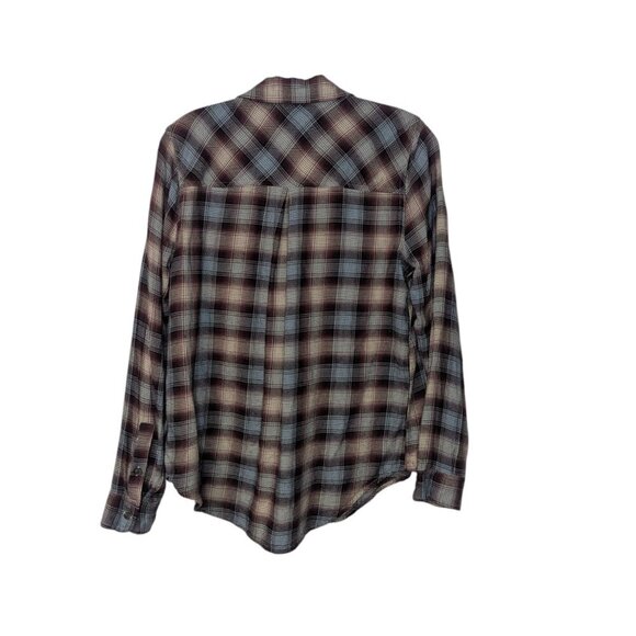 Lucky Brand Blue Plaid Long Sleeve Button-Up Shirt - SZ - M - Picture 2 of 3